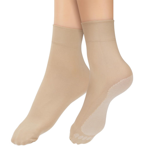 KALIONE 10 Pairs Womens Sheer Silky Ankle High Socks Elastic Ultra-Thin Nylon Ankle Stockings for Women Girls