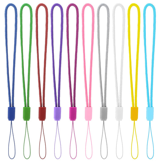 KALIONE 10 Pcs Wrist Lanyard Colorful Hand Wrist Strap Lanyards Nylon Wrist Lanyard Hand Strap for Keys Mobile Phone Case USB Wallet ID Name Tag Badge Whistle Walkie-Talkie (10 Colors)