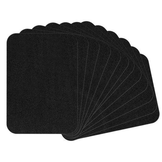 12 Pcs Iron-on Patches Premium Quality Fabric Repair Patches Jean Patches Iron On Patches for Clothes Inside & Outside Strongest Glue Cotton Clothing Patches for Clothing (Black)