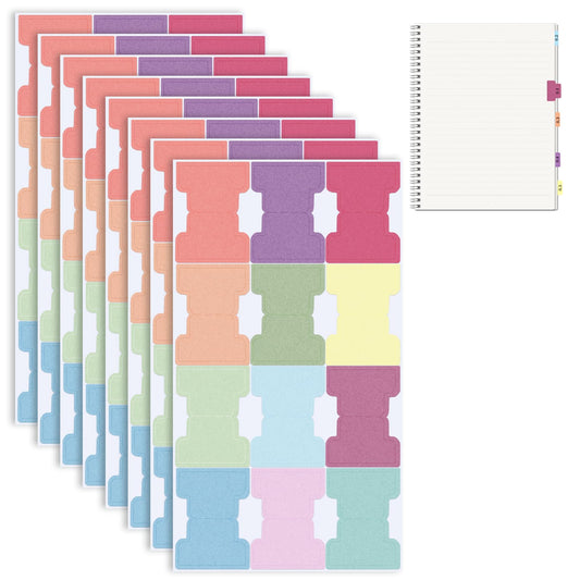 96Pcs Sticky Index Tabs Colorful Writable Double Sided Bible Tabs Paper Blank Monthly Tabs Page Markers Tabs Annotation Tabs for Bible Book Notebooks Document Files, 12 Colours