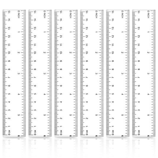6Pcs 6 inch Clear Plastic Ruler Plastic Ruler Drafting Tools, Straight Shatterproof Rulers Transparent Rulers for Office Supply Ruler (Clear)