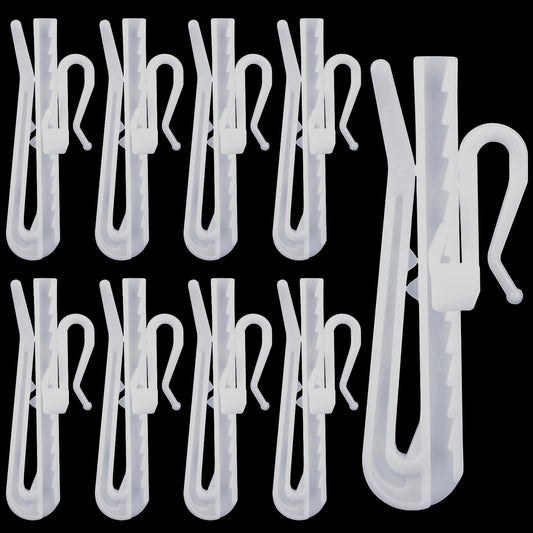 20Pcs Plastic Pleated Drapery Pin Curtain Hooks Curtain Track Hooks Curtain Track Clips, Curtain Tape Clip Hooks Door Curtain Shower Curtain Adjustable Pinch for Drapery Pinch Pleat Curtain Hooks