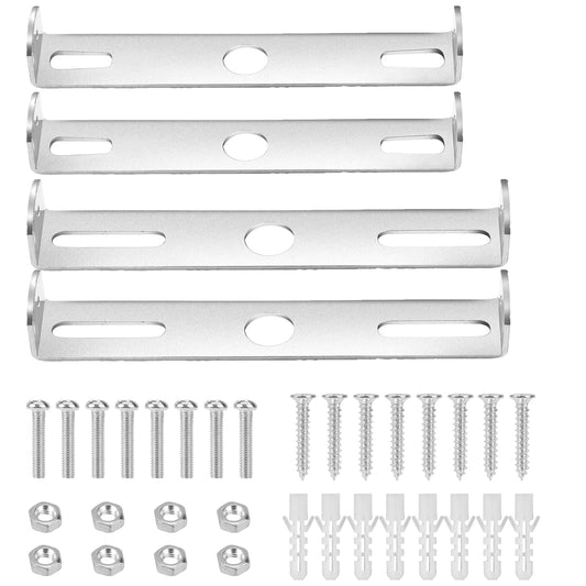 4 Pcs Ceiling Lamp Mounting Bracket Sconce Mounting Plate Light Fixture Mounting Bracket Ceiling Light Bracket Crossbar Square Kit with Screws for Chandelier Outdoor Lighting(90 mm,100 mm)