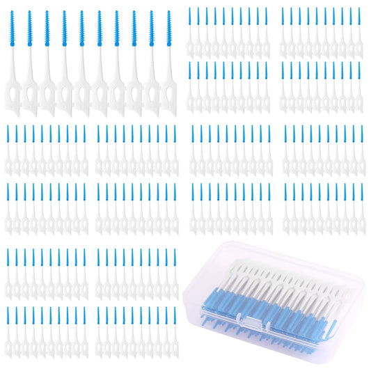 160 Pieces Interdental Brushes Tooth Floss Picks Dental Tooth Flossing with Storage Case for Brush Tool Tooth Cleaner Suitable for All Kinds of People for Cleaning Braces Gaps Between Teeth