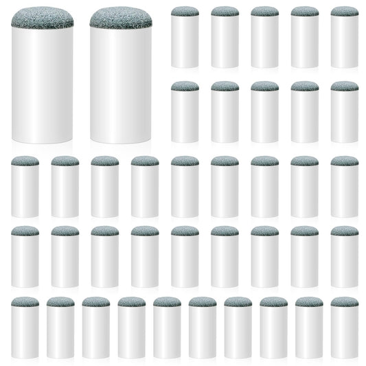 Mozeat Lens Billiard Pool Cue Tips, 40 PACK Slip On Pool Cue Repair Tips Kit 2 Sizes 12/13mm, Pool Stick Tips Replacement Kit Cue Tip Shaper