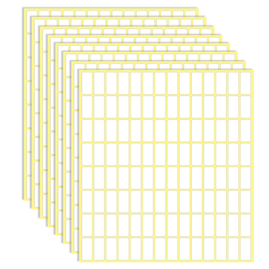 Pack of 3360 White Labels Stickers for Labelling 10 x 20 mm Small Price Tags Self-Adhesive Adhesive Labels Blank Stickers for Jars, Folders, School, Office, Kitchen