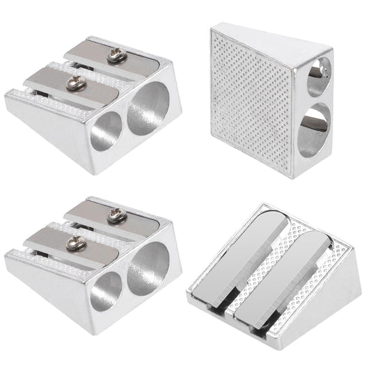 12 PCS Double Hole Pencil Sharpener Handheld Metal Pencil Sharpener Handheld Mini Pencil Sharpener for Schools Office Stationery Homes
