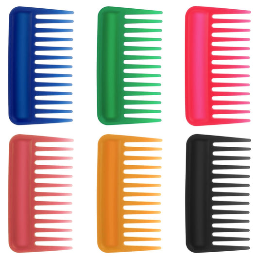 Small Combs for Hair, 6 Pieces Mini Wide Tooth Combs Small Travel Detangling Comb Set Pocket Curly Hair Combs for Women Portable Styling Comb Shower Wet Comb, Beard Comb for Men, No Handle Design 4"