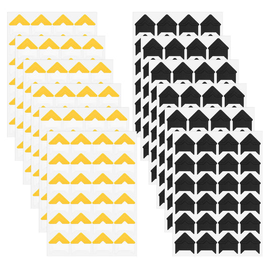 288 PCS Picture Corners for Scrapbooking, Photo Corners Self Adhesive Photo Mounting Corners Photo Corner Stickers Scrapbook Photo Corners for Scrapbooking Album Diary DIY Craft Paper Black, Gold