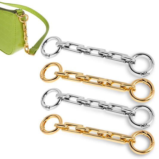Purse Strap Extender, 4 Pcs 4.5 Inch Bag Extender Chain for Handbags Chain Extender for Purse Bag Chain Replacement Accessories for Shoulder Cross-Body and Various Styles Bags