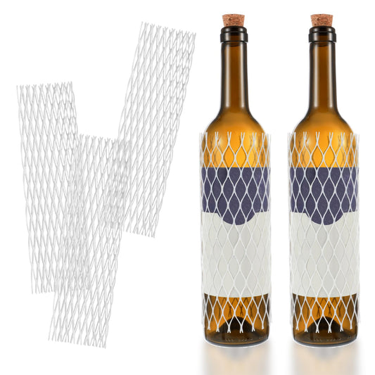 30 Pack Wine Mesh Protective Sleeves 7.8-inch PE Net Wine Liquor Bottles Protector Mesh Liquor Bottle Sleeves Keep Bottles Safe While Traveling or in Transportation for Wine Liquor Bottles