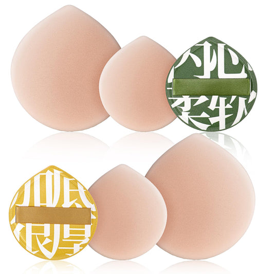 4 Pcs Korean Makeup Powder Puff Ultra Soft Sponge Puff for Foundation Concealer and Powder Teardrop Powder Puff Foundation Sponge Blender Sponge for Liquid, Cream, and Powder (2 Big 2 Small)