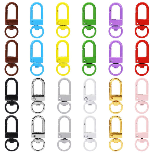 24PCS Metal Lobster Claw Clasps for Keychain Rings, Metal Lobster Clasps for Jewelry Making, Clasp Lobster Claw Clasps, DIY Jewelry Keychain Accessories, Metal Adjustment Lobster Buckle