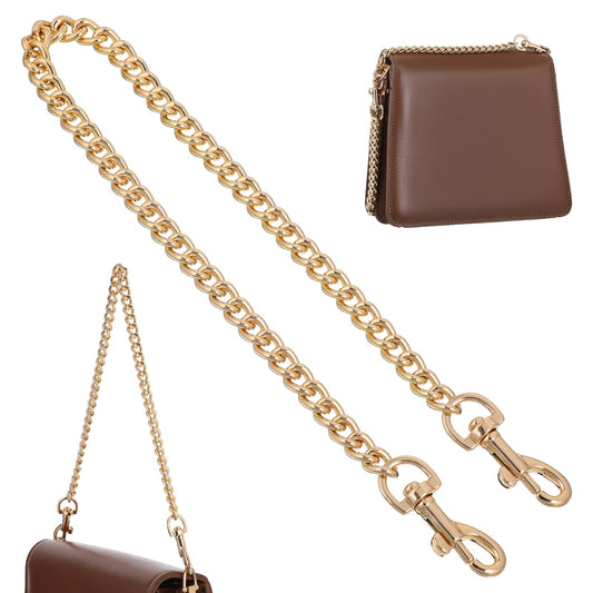 Metal Gold Chain for Purse 50cm Purse Chains for Handbags Replacement Large Straps Chain Strap for Women's Purses Bag Chunky Purses Chains Strap Antique Gold Bag Chaine for Purse-Accessories