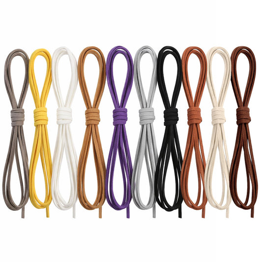 10 pcs Leather Strings for Crafting Leather Cord Soft Durable Leathers Necklace Cords Suede Cord Leathers Rope for Necklace, Bracelet, Beading and DIY Crafts (10 Colors，3mm x 1.09 Yard)