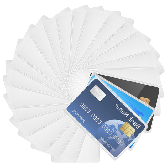 20 Pack Social Security Card Protector Medicare Card Protector Sleeve Clear PVC Sleeves Waterproof Social Security Cards Holder for Business ID Debit Cards