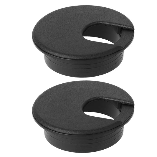 2 Pack Grommet for Computer Table Black Desk Grommet Plastic Cable Hole Cover Desk Hole Grommet Wire Cable Hole Cover Wire Organizers for Home and OfficeTable Cables