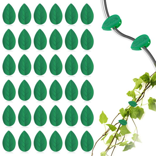 40Pcs Plant Climbing Wall Fixture Clips Self-Adhesive Plant Fixer Invisible Wall Vines Fixing Clips Hook Plant Vine Traction Cable Wire Fixing Acrylic Sticker for Indoor Outdoor Garden Decorations