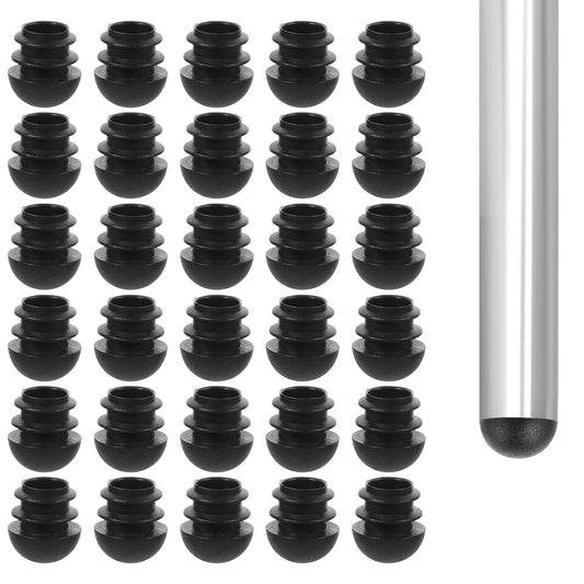 30 PCS Chair Leg Floor Protectors, Plastic Chair Leg Caps Rubber Chair Leg Caps Chair Bottom Floor Protectors Round Black Chair Caps for Hardwood Floors Prevent Scratches No Noise, 5/8 Inch (16mm)
