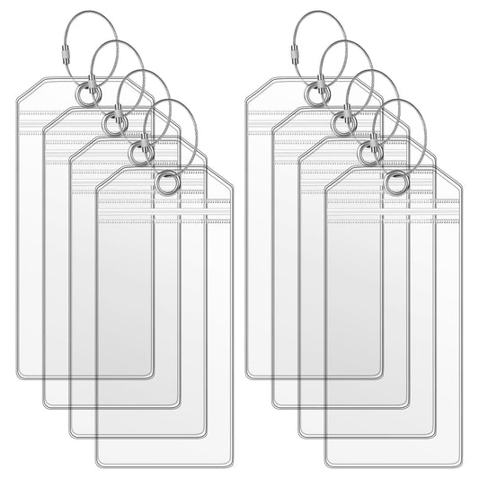 8Pcs Cruise Luggage Tag Holder Luggage Tags for Suitcases Clear Luggage Tag Tags Holders Compatible with Carnival Luggage Tag Fits All Cruise Line Ships Tags
