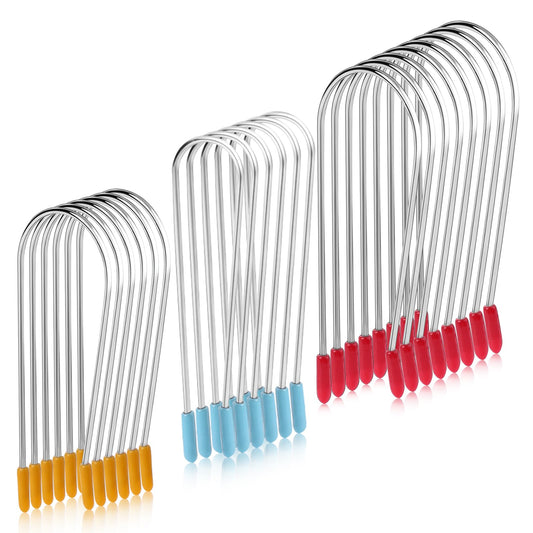 KALIONE 20 Pieces Hot Curler Clips Replacement Kit, Large Hot Rollers, Bendable Hair Roller Clips, 3 Sizes Portable Hot Roller Clips Securing Pins Fit 1¼ Inch, 1 Inch, ¾ Inch Rollers and Curlers