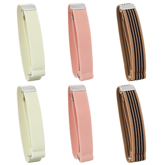 6Pcs Elastic Adjustable Armband Anti-Slip Shirt Sleeve Holders Arm Cuffs Bands Expandable Shirt Armbands Hold Up Sleeve Bands Garters Elastic Armbands for Party Wedding Clothing Accessories