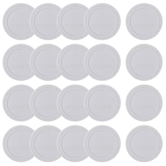 KALIONE 20 Pieces Self-Adhesive Silicone Bottom Pads Anti-Slip Silicone Bottoms Rubber Bottoms for Sublimation Tumblers Skinny Tumblers Mason Jars Thermal Bottle(2.2'' Grey)