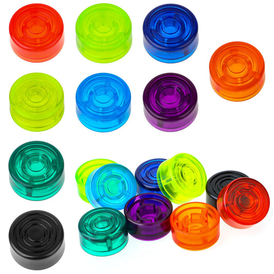 18 PCS Multicolor Footswitch Topper Guitar Effects Pedal Knob Cap Plastic Effect Pedal Protection Cap for Guitar Effect Accessories