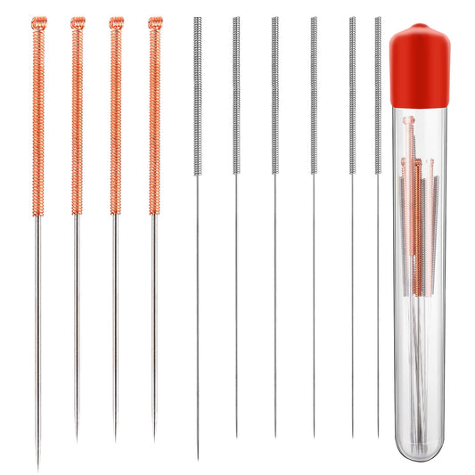 3D Printer Nozzle Cleaning Kit, 10 Pcs Stainless Steel Nozzle Cleaning Needles 0.15/0.2/0.25/0.3/0.35/0.4/0.5/0.6/0.8/1.0mm for 3D Printer Accessories (Red)