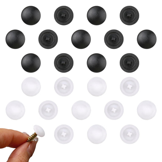 100PCS Screw Cap Covers White Black Plastic Screw Caps for Screws Head 11MM Waterproof Screw Covers Screw Protection Cap Decorative Cover for Phillips Screw Heads Suitable for Bookcase Shoe Cabinet