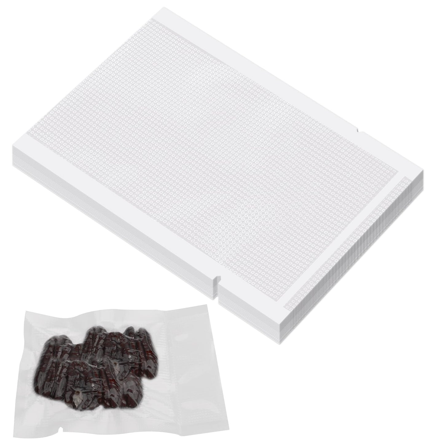 10x15cm 100Pcs Thick Vacuum Sealer Bags for Food Storage, Heat Seal Bags Small Precut Storage Bag, Plastic Heat Seal Bags, Grocery Sealable Bag, Mini Storage Bag for Seal Tea Cookie Bean Candy