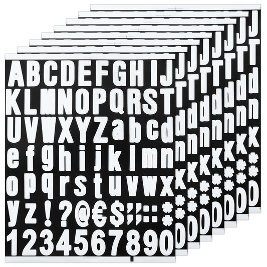 8 Sheets Number Stickers, Self-Adhesive Mailbox Numbers for Outside Vinyl Letter Stickers1 Inch Waterproof Alphabet Number Stickers Kit for Address Number,Mailbox,Business DIY Crafts Decorations