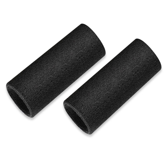 Wrist Bands 2 PCS 5.9 Inch Elastic Sweat Bands Wristbands Sports Thick Tennis Wrist Sweatbands for Men Gymnastics Wristbands for Grips, Workout Wrist Band for Football Running Women Men Black