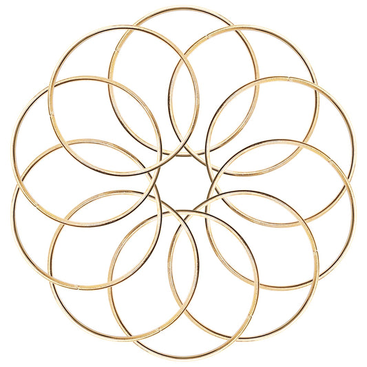 20 Pcs 4 Inch Metal Rings for Craft Gold Hoops Floral Macrame Hoops Rings for DIY Crafts Macrame Dream Catcher Supplies(Gold,3 inch)