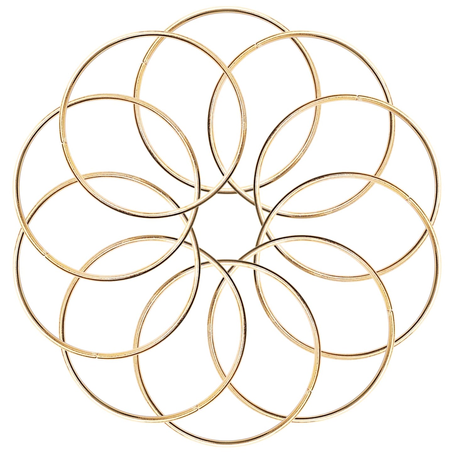 KALIONE 20 Pcs 4 Inch Metal Rings for Crafts, Gold - HANGING_MOBILE Supplies for DIY Crafts, Macrame Dream Catcher, Plant Hangers