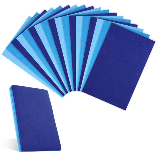20 X 30 Cm Felt Fabric Sheets for Crafts, 18 PCS Blue Pastel Felt Sheets Thick Craft Felts Pads Non-Woven Stiff Sewing Felts Paper for DIY Art Craft Sewing Patchwork Projects Making