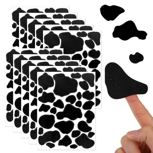 280Pcs Cow Stickers Scrapbooking Vinyl Print Stickers Black Spot Self-Adhesive Wall Decals Waterproof Animal Stickers for Cow Themed Bathroom, Nursery, Bedroom and Living Room Decoration