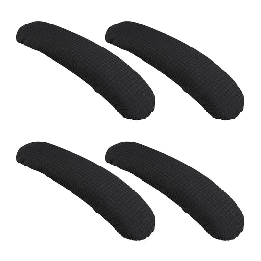 2 Pairs Office Chair Arm Covers Office Removable Arm Rest Covering Stretchable Slipcover Protector Sleeve Elastic Chair Armrest Covers Desk Arm Covers Protectors for Office Chair (Matt Black)