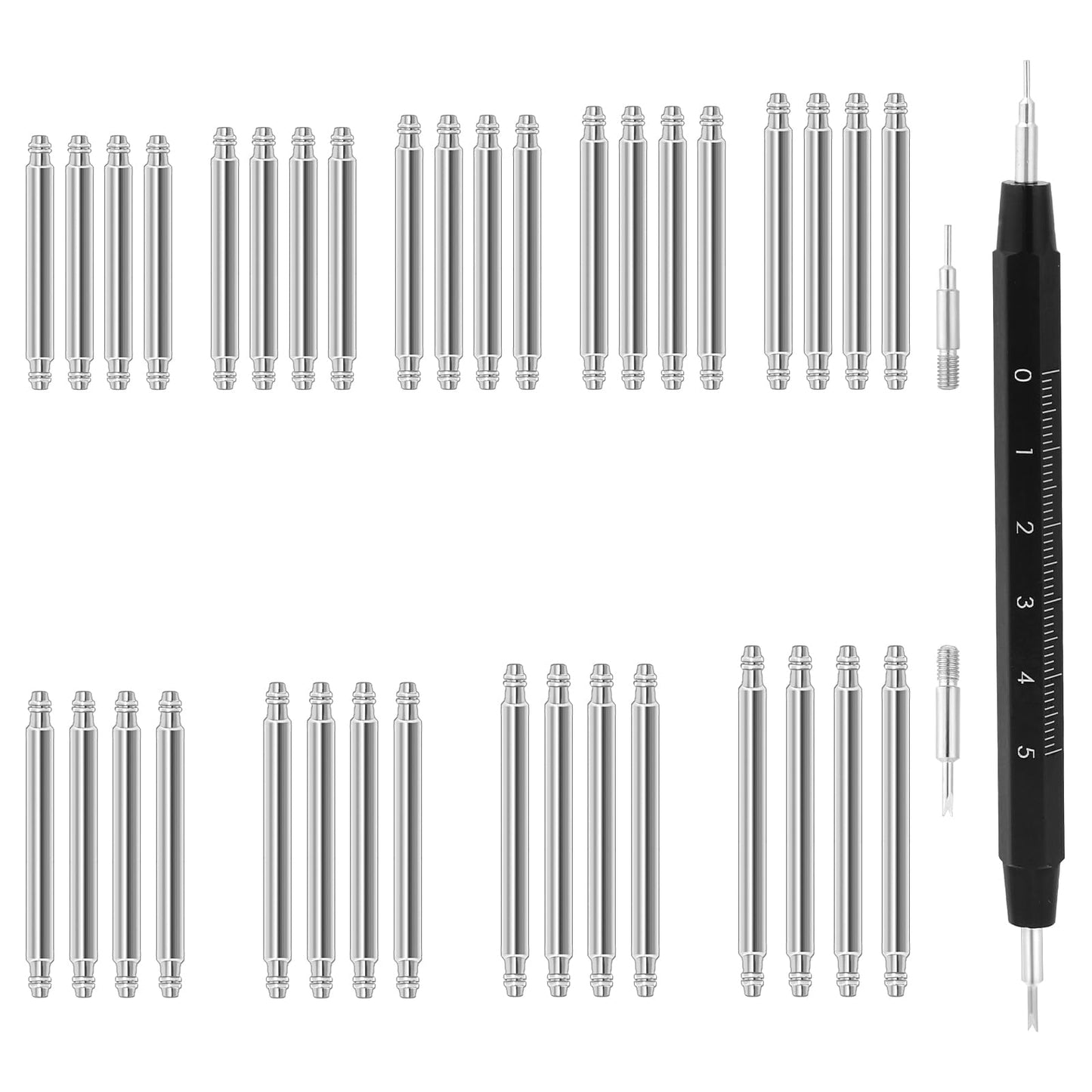 Vin Beauty 39 Packs Watch Spring Bar Tool Kit, Stainless Steel Pins Assortment with Spring Bar Removal Tool, watch strap replacement kit, Professional watch band tool kit for Watch Band Repair