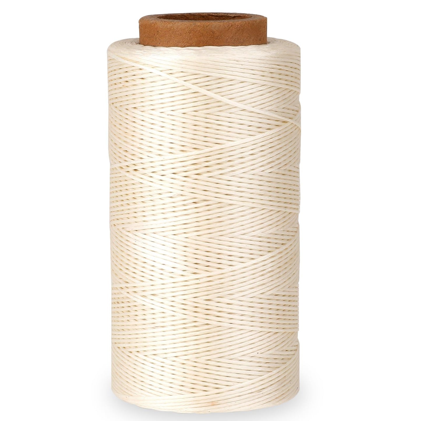 Waxed Thread 284 Yards 150D 0.8MM Leather Sewing Waxed Thread Flat Sewing Waxed String for Hand Craft DIY, Wallets, Shoe Repairing, Book Binding, Beige