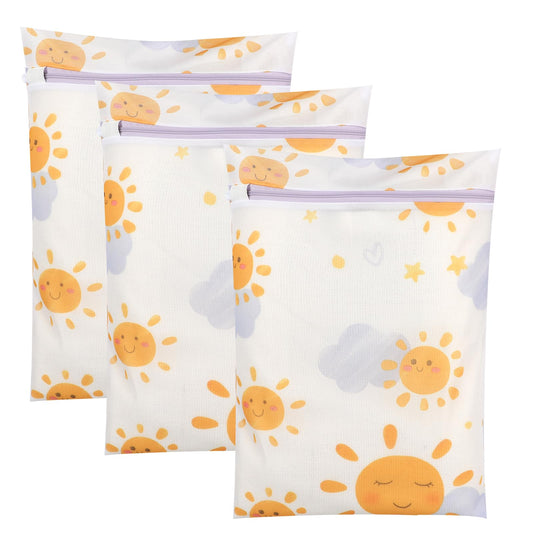 3PCS Mesh Laundry Bags Garment Bag for Washing Machine 12 X 16 Inches Durable Fine Delicate Laundry Bag for Delicates, Travel Lingerie Bags for Washing Delicates with Premium Zipper