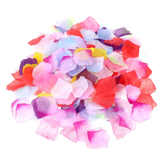 Hariendny 1000 pcs Artificial Rose Petals Fake Petal Flower Decoration for Wedding Party Silk Flower Rose Petals Multicolor Flower Petals for Flower Girl Basket, Valentine's Day, Parties (10 Colors)