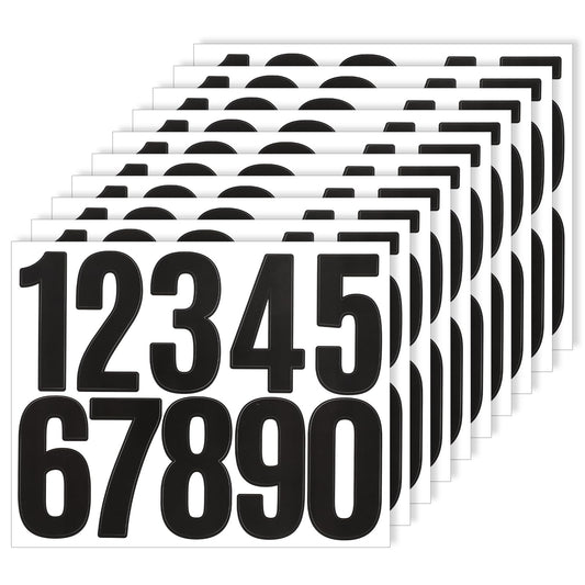 100 PCS Number Stickers Self Adhesive Mailbox Numbers Vinyl House Address Stickers 3 inch Apartment Door Address Number 0-9 Numbers Sticker Large Numbers Adhesive Mailbox Signs Number (Black)