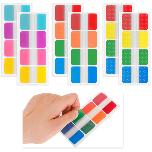 480 Pcs Sticky Index Tabs 1 Inch Clear Sticky Notes Divider Tabs Stick On Writable Index Annotation Tabs Page Notes Sticker Repositionable Notebook Divider Flags Colored Page Marker Tabs(12 Color)