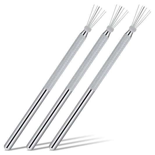 Clay Needle Tools, 3 Pcs Sliver Polymer Clay Tools Feather Wire Texture Pottery Tool Kit Pottery Carving for Sculpting Ceramics Texturing, Modeling Detail (5.3 Inches)