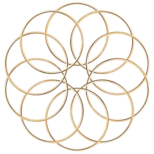 10 Pcs 2 Inch Metal Rings for Craft Gold Hoops Floral Macrame Hoops Rings for DIY Crafts Macrame Dream Catchers Supplies(Gold,2 Inch)