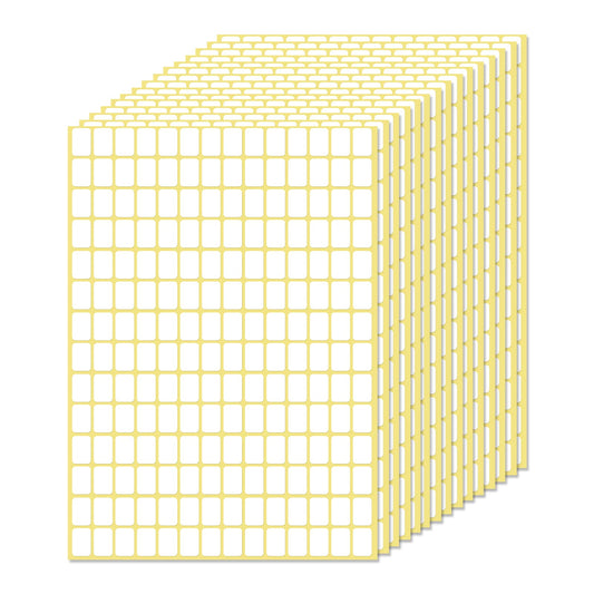 2940 Pcs White Labels 13x9 mm Small Organization Stickers Blank Writable Labels Removable Sticky Labels Stickers for School Office Kitchen