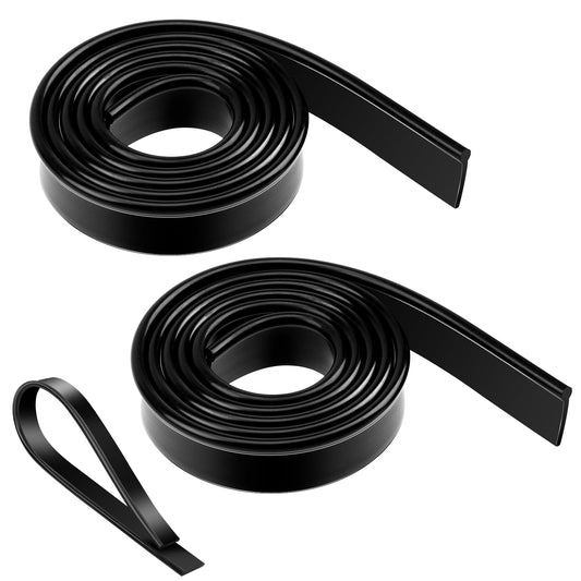 2 Pieces Squeegee Rubber Replacement, 41 Inch Squeegee Blade Silicone Squeegee Rubber Replacement Black Squeegee Scrubber Squeegee Refill Blades Head for Windows, Glass Cleaning, Shower Doors