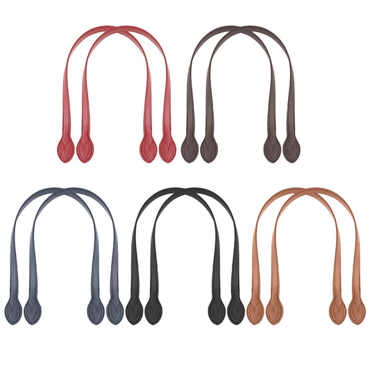 10 PCS Purse Straps Leather Straps Bag Handles Purse Making Supplies PU Short Handbag Handles Replacement 23.4" Purse Handles Accessories 5 Colors Purse Hardware for Bag Making Repairing