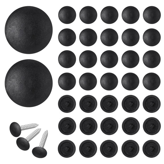 400PCS Black Screw Cover Caps, Screw Cap Covers, Diameter 12MM Plastic Cross Head Screw Cover Caps, Plastic Screw Decoration Cover, 12x4mm to Use with Phillips, Black